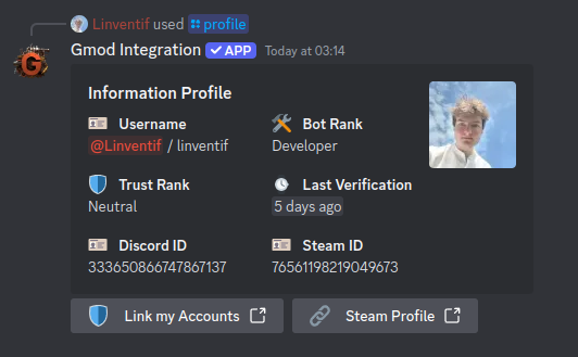 Profile detailed information