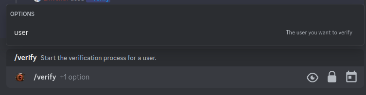Verify command interface