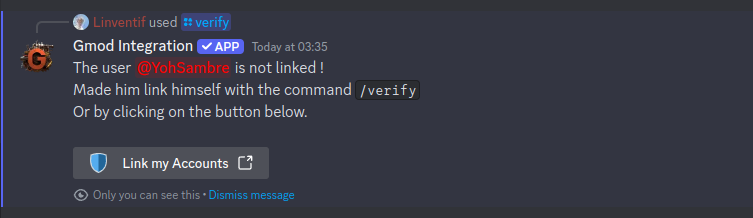Verify completion message